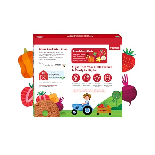 Once Upon a Farm Organic Tractor Wheels Toddler Bar, Strawberry, Pumpkin & Beet | 8 boxes - Image 3