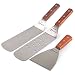 Zenware 3 Piece Stainless Steel Utensil Set with Spatula and Scraper for Teppanyaki Grills and Griddle