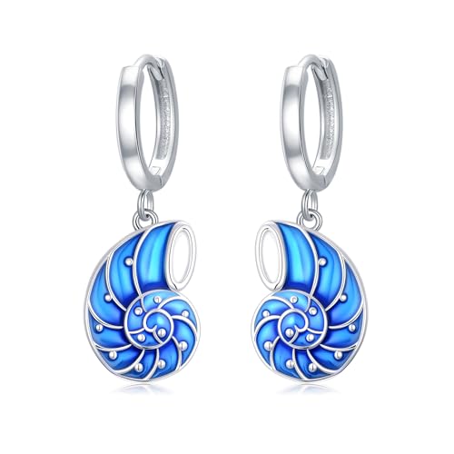 Boucles d'oreilles coquillage argent 925 anti-allergie pour oreilles sensibles