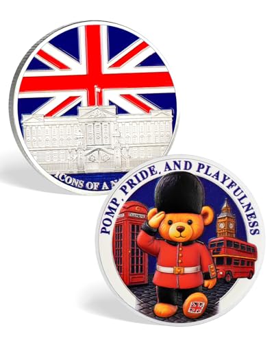 Pièce de défi en émail Union Jack : objet de collection premium aux monuments de Londres