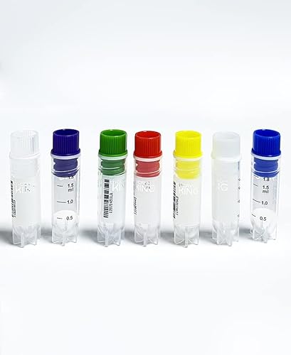Cryoking Cyogenic Vials Tubes 2.0 Ml Internal Thread Sterile Self-Standing Side Barcode, 25 Pcs/Bag #TOP4