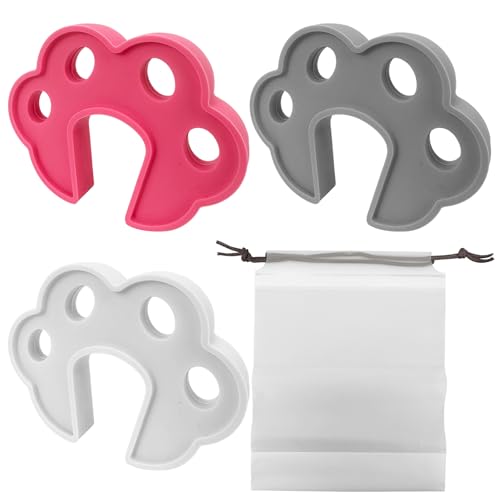3 PiecesOpen Front Load Washer Door Prop, Washing Machine Door Support For Proper Ventilation & Drying Washer Accessories (White, Gray, Rose Red)