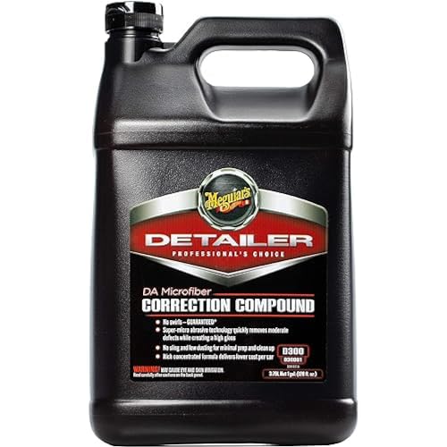 DA Microfiber Correction Compound D30001 - Pro Car Scratch Remover, for use with a DA Polisher and Microfiber Cutting Disc, Remove Swirls, Water Spots, Oxidation, and More, 1 Gal, 128 Oz