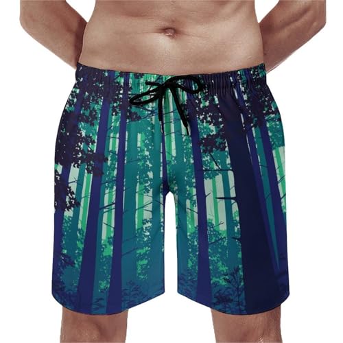 Short de bain homme forêt séchage rapide maillot de bain plage anti-humidité