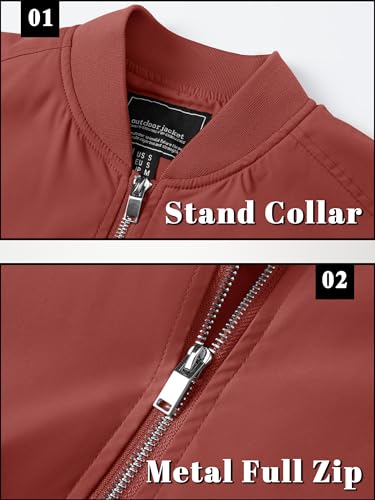 Image of TACVASEN Men's Lightweight Jacket Casual Spring Fall Windbreaker Bomber Zip Up Coat with Pocket