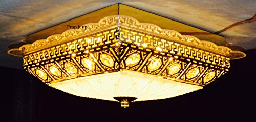 Image of Prop It Up 36 Watts LED Square Chandelier (Warm White,Metal)