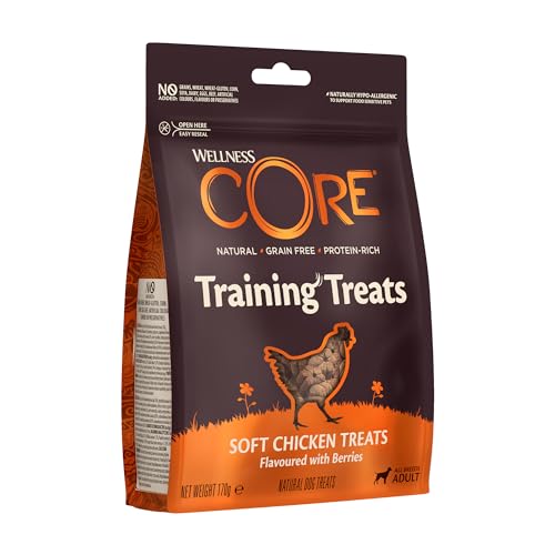 Wellness CORE Training Treats Huhn & Beeren, 170 g, sanfte Hundeleckerli, ohne Zuckerzusatz, getreidefrei, mit hohem Fleischanteil, perfekt fürs Training