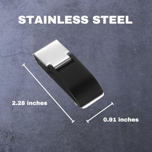 Visol Personalized Calvin Black and Chrome Stainless Steel Money Clip with Free Laser Engraving3