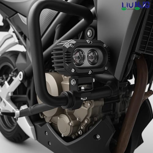 Image of LIU HJG Fog Light Clamp Kit with Rubber Insert - Adjustable Bracket Universal for Motorcycle, Car, Jeep, SUV & Off-Road Vehicles | Durable Aluminum (Pack of 1 Set)