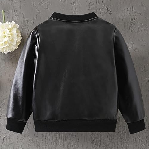 Toddler Kids Boys Jackets Motorcycle Faux Leather Coats Fall Winter Outerwear Coat3
