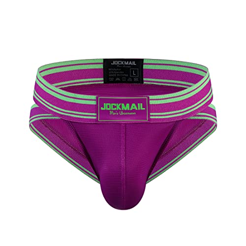 JOCKMAIL sous-vêtements pour Homme - Slip athlétique en pour Homme - sous-vêtements de Sport Confortables pour Hommes, Violet, M