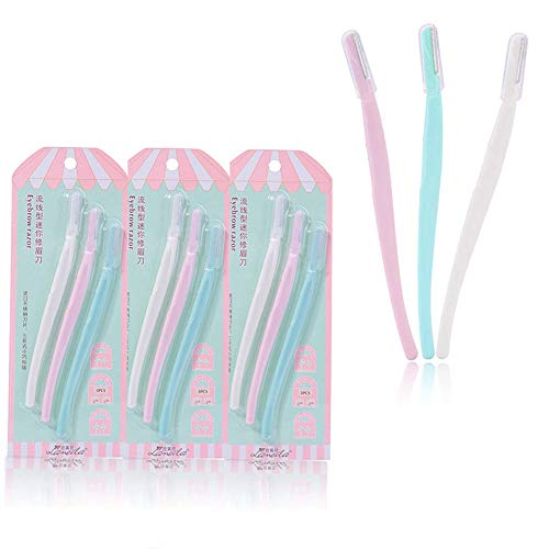 Qpower 3 Set Sourcils Rasoir Brow Trimmer Shaper Épilation Dermaplaning Outil, Femmes Blade Shaver Cosmétiques