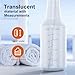Veco Spray Bottle (2 Pack 16 Oz Black&Folded funnels) with Measurements and Adjustable Nozzle,HDPE Plastic Spray Bottles for Cleaning Solution,Household/Commercial/Industrial Use,No Leak and Clog