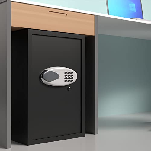 "Secure Your Home with Safilo Digital 2 Ozone Safe Locker - 55L Capacity, Dual PIN Code System, Emergency Key, 2-Year Warranty, & Sleek Black Design!"