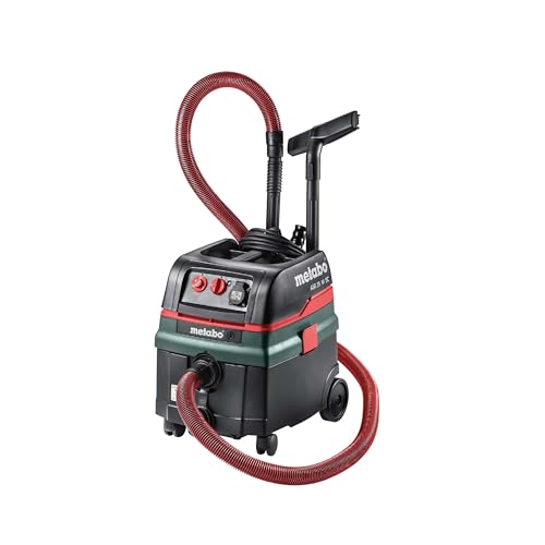 metabo Allessauger ASR 25 M SC - 1400 W Nass-/Trockensauger, 25 l, Staubklasse M Zertifiziert, 8 m Kabel - Starke Saugleistung, Steckdose für Elektrowerkzeuge, halbautomatische Filterreinigung