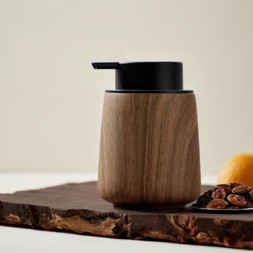 Flacon moussant pour économiser le savon, distributeur texture bois - 3