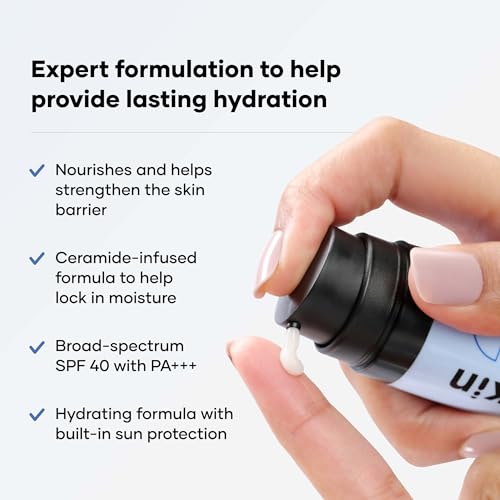 Image of Cureskin Ceramide Moisturiser SPF 40 PA+++ Skin Barrier Repair Face Moisturizer for Men and Women | Hyaluronic Acid Moisturizer for Face | Anti Aging Cream for Women and Men
