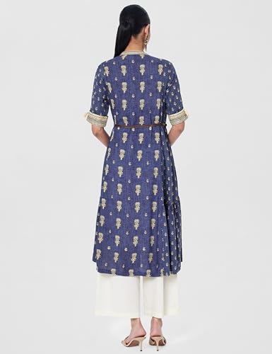 Image of BIBA Solid Rayon Flared Fit Womens Kurta
