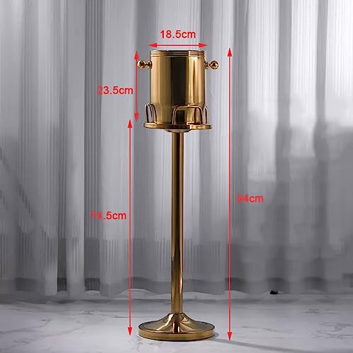 Cubo enfriador de acero inoxidable de doble pared con acabado dorado sofisticado 2