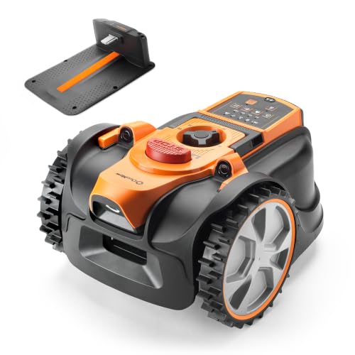 LawnMaster OcuMow AMB16-400 Autocharging Vision Robot Lawn Mower with Charging Station. No Boundary Wire or App Needed. Robot Mower with Drop & Mow for Multiple Lawns. For lawns up to 400m2.
