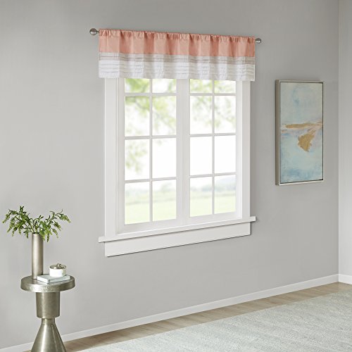Rod Pocket Valance Window Curtains For Bedroom ,Transitional Modern Light Bedroom Curtains