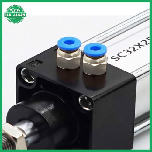 Image of B K JAGAN & CO 1 /2 inch Male Connector Air Push Type Pneumatic Fittings (Pack of 5pcs) (1 /2 inch x 10 mm)