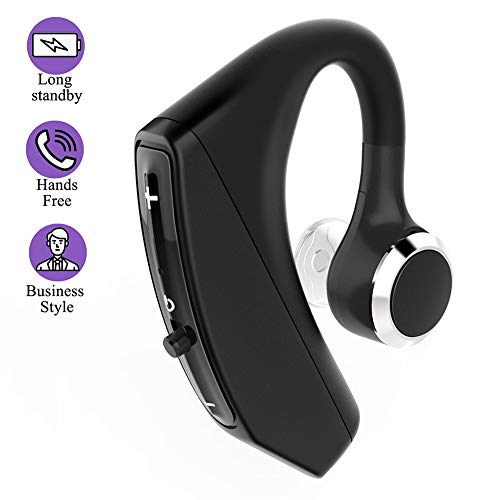 Nologie Auriculares Bluetooth, Bluetooth v5.1 Auricular Llamadas Manos Libres Auriculares comerciales Auriculares intrauditivos Ajustables Izquierda/Derecha para iPhone Huawei Samsung iPad, etc.