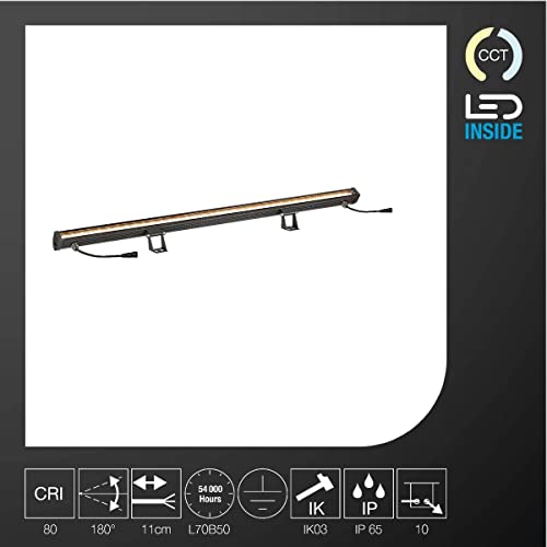 SLV LED Profile Galen 120 / IP65 3000/4000K 34W 3000 / 3100lm Anthracite, 120 cm - Image 3