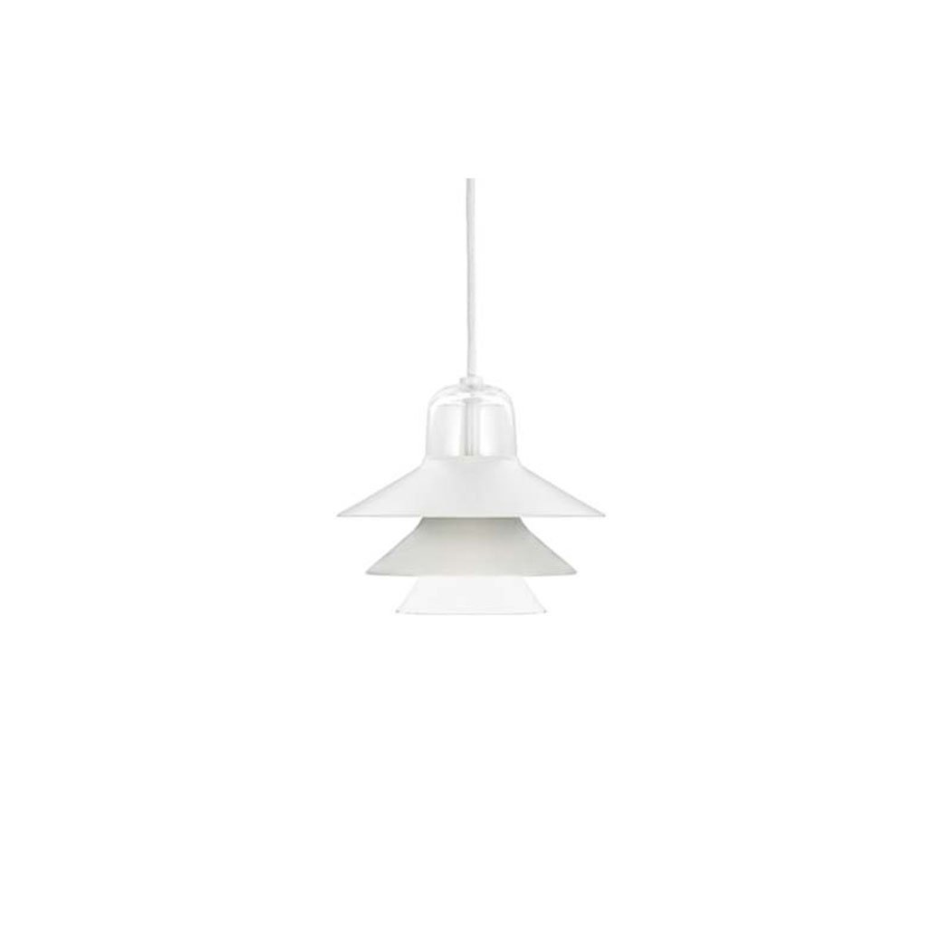 Plafonnier en verre gris Normann Copenhagen Ikono 17x20cm pour salon
