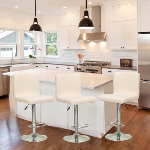 Image of Chair Covers Bar Stool Cover 2pc Bar Chair Cover Swivel Bar Stool Slipcover | Stretch Counter Height Bar Stool Cover High Back Chair Cover Counter Stool Bar Chair Covers for Kitchen Pub Dining Room,38