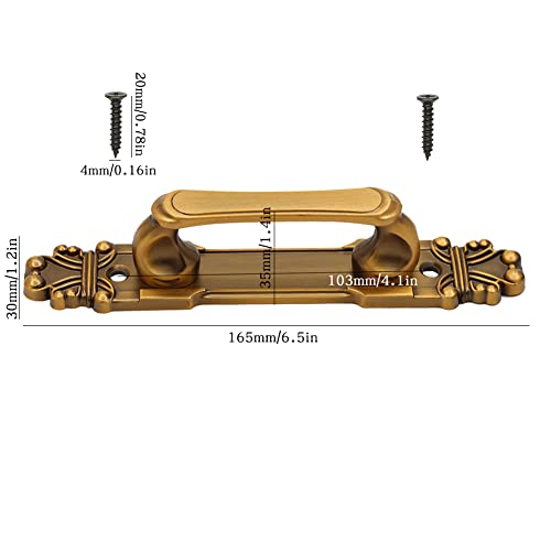 Image of European Style Barn Door Handle Antique Door Pull Handle Metal Sliding for Cabinet Hardware Drawer Cupboard Accessory