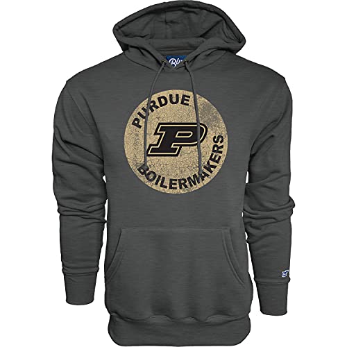Blue 84 Men's Purdue Boilermakers Hoodie Vintage Cap Dark Heather, Dark Grey, X-Large