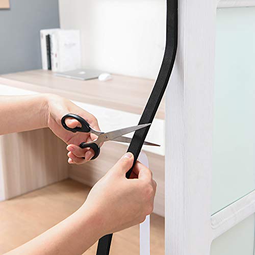 Jucoan 49 Feet Weather Stripping Foam Insulation Tape, 1 Inch Wide x 1/2 Inch Thick Self Adhesive Foam Seal Tape, High Density Door Seal Strip Window - Thumbnail 5