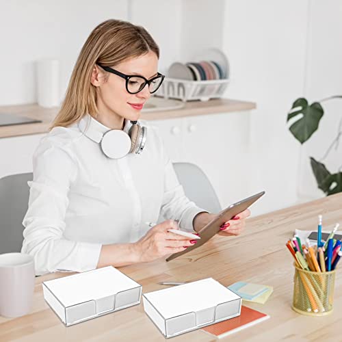600 Sheets 4X6 Memo Holder Desk Notepad 4X6 Tray Pad Paper Non Sticky Memo Pads 4X6 Acrylic Notepad Holder Note Pads For Desk School Organization Planning #TOP4