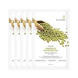 Allione Namask Radiance Mung Beans Brightening Face Mask Sheets Set Of 5 pcs | Korean Hydrating Face Mask, Face Oils Control Sheet Mask for All Skin Types