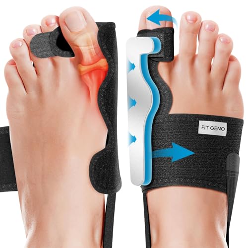 Fit Geno Bunion Corrector Women & Men Big Toe - Adjustable Big Toe Separator for Pain Relief - Adjustable Bunion Correction Orthopedic for Hallux Valgus - Day & Night Support - 2 Pcs