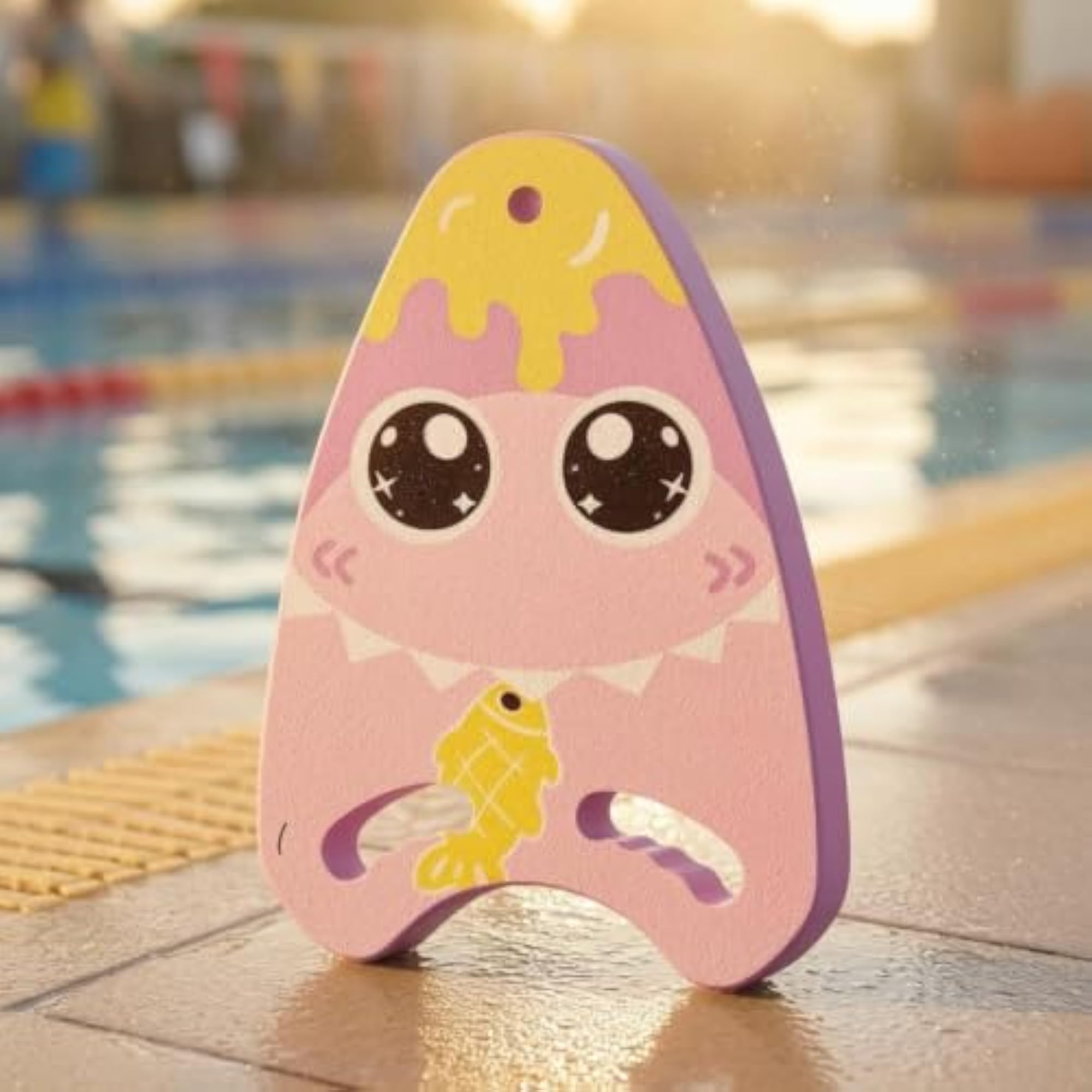 Textured Surface Aquatic Shaped Swim Board with Hand-Grip Cutouts