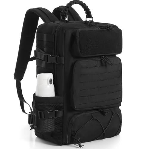 Mochila Tática de Viagem Tsrgsn para Homens, Mochila Militar de 35L com Compartimento para Sapatos, Mochila Tática de 1000D Resistente à Água Molle para Equipamento Tático do Exército, Bolsa de