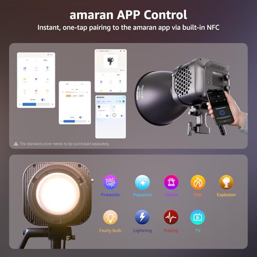 Image of amaran Halo 200x Compact 200W Bi-Color COB Light,LED Studio Light