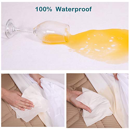 Protector de colchón king size impermeable M-bestl transpirable con bolsillo profundo 3