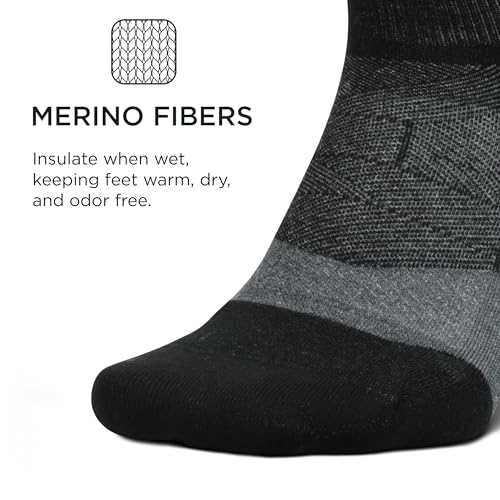 Image of Feetures Merino 10 Cushion Quarter Sock Stripe