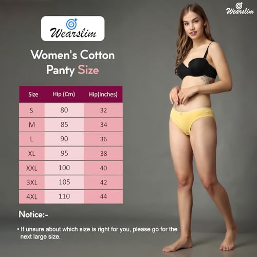 Image of Wearslim Premium Women Soft and Comfortable Women's Cotton Bikini No Show Panty | Ladies Invisible Breathable Briefs Soft Stretch Hipster Underwear