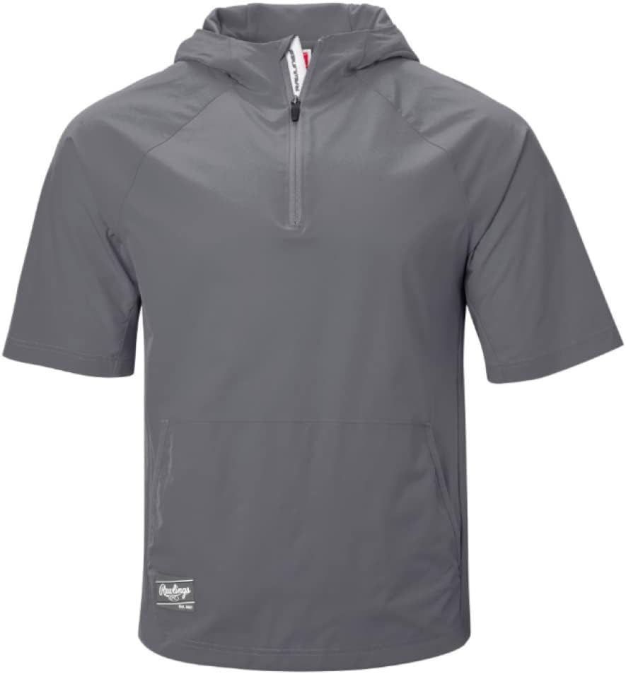 Rawlings Men's Rawlings | Colorsync Short Sleeve Hooded Cage Jacket | Adult Sizes | Multiple Colors