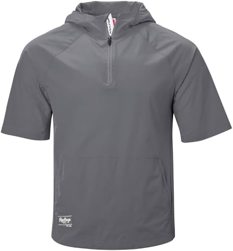 Rawlings Short Sleeve Jacket, Medium, Grey Color Sync Veste à Manches Courtes po