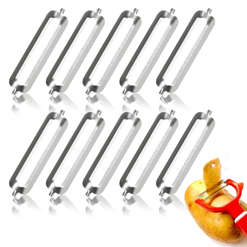 10 Stück Ersatzklingen für Tupperware Sparschäler & SchäLfix | Edelstahl Klingen für Gemüse- & Kartoffelschäler