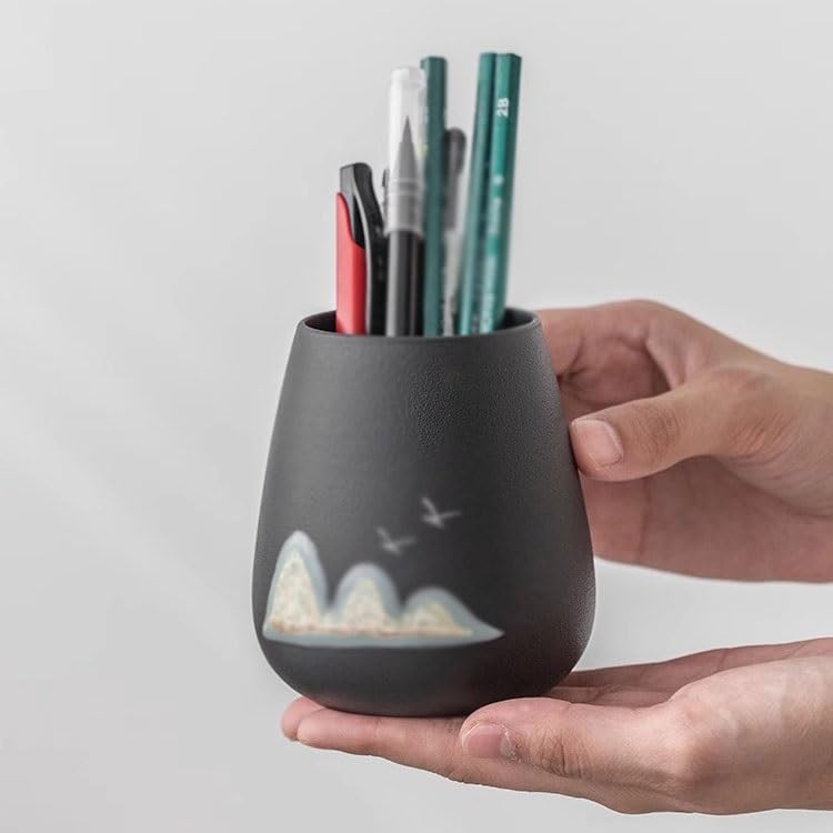 Porte-stylo céramique stable contre la casse et le désordre de bureau