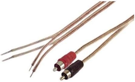 18 AWG Speaker Wire with RCA Male - 6 Foot Pair Red/Black