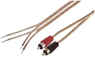 IEC 18 AWG 1-Feet Speaker Wire Pair with RCA Males - Black/Red