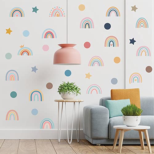 Vinilos adhesivos Boho arcoíris para pared infantil miniatura 1
