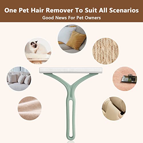 Reusable Pet Hair Remover, Lint Cleaner Pro 2 Pcs - The Non-Damaging Lint Remover And Carpet Scraper - Easy Cat Hair Remover & Pet Hair Remover For Couch, Clothes & Rugs #TOP5